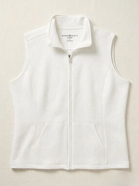 Karen Scott White Quilted Vest